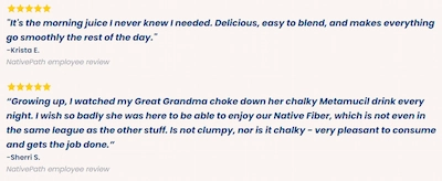 NativePath Native Fiber customer reviews