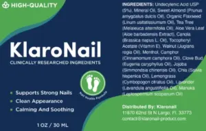KlaroNail Supplement Facts